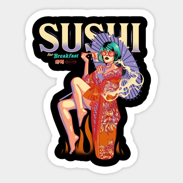 Sushi Geisha Sticker by Heymoonly